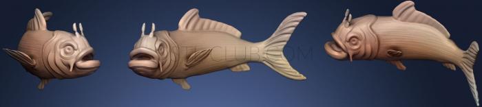 3D мадэль Лепить рыбу2 (STL)